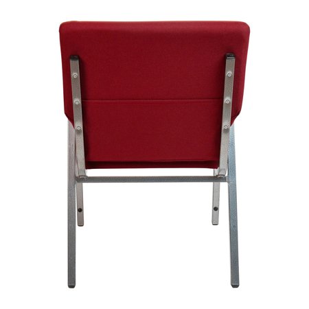 Flash Furniture Burgundy Fabric Stackable Church Chair with Arms XU-DG-60156-BUR-GG